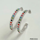 Silver + Colorful Crystals
