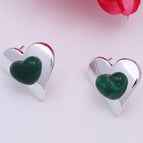 Green Silver Heart