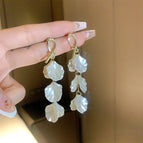 925 Silver Needle-Bow Shell Stud Earrings (A0430)-