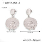 F1369-Steel Earrings