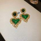 36# Silver Needle-Green-Red Heart
