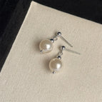 Simple White Pearl-Silver Needle
