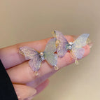 37# Silver Needle-Environmental Protection-Blue Purple Butterfly