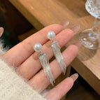 Htx4 Silver String Tassel【Earrings】