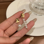 34# irregular pearl earrings