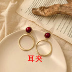 16 # Metal Hoop Earrings Ear Clip Style