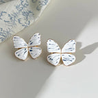 Butterfly Blue and White Blooming