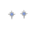 Blue Diamond Polaris / Ear Clip Style (without Ear Piercings)