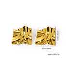 Titanium Steel Geometric Wrinkled Ear Studs