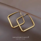 2# Gold Square Stud Earrings