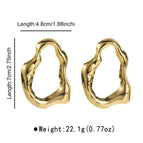 Hollow Irregular Circle Gold