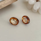 Oval earrings