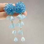 Ins Style Hydrangea Tassel Lily of the Valley Flower Earrings