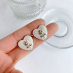 Beige Ear Studs