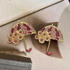 2401073B Pink Purple Diamond Umbrella (Silver Needle)