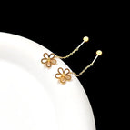 Gold-Flower Ear Chain