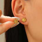 01 18K Real Gold Sun 8633