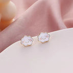 Q Cute White Cloud [Earrings]