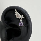 A1557 Single-Wing Purple Diamond Pendant
