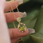 A butterfly zircon clavicle chain
