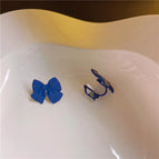 0416 Blue Bowknot Non-Pierced Welding Ear Clip