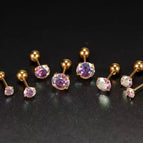 Gold Claws with AB Zirconium / 3/4/5/6mm
