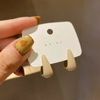 White Earrings A56