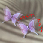 One Size / Multicolor / Gd413 Fantasy Pink Butterfly Stud Earrings