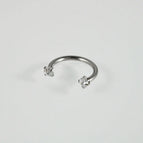 Rod Thickness * Inner Diameter * Head 1x10x2mm / round White Zirconium-Steel Color