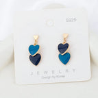 Double Heart Drop Glaze [Dark Blue Light Blue]