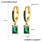 F1667-Gold Beccarite Earrings