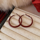 #4 Vintage Ancora Red Earrings (Approximately 5cm)