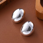 60# Big Diamond Stud Earrings (Real Gold Plating)