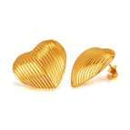 Ge907-Steel Stud Earrings