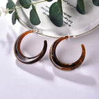 EH00063 Whitewashed Dark Coffee Earrings