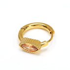 Golden Horse Eye-Shaped Champagne Diamond