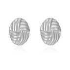Small Oval Wave Pattern Silver