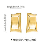 Glossy Concave Square Gold