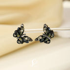 Handmade Butterfly Studs/Black