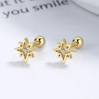 Gold/Pair (Straight) / 925 Silver