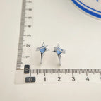 Eight-Pointed Stars Opal-Silver Needle