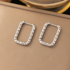 E1398-Knock Pattern Ear Clip-Steel Color