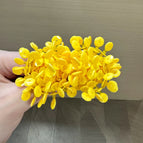 Premium Yellow Round Woven Earrings