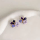Retro Purple Flowers-Silver Needle