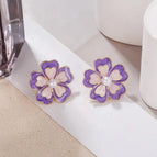 Purple Flower Ear Clip