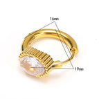 Golden Oval White Diamond