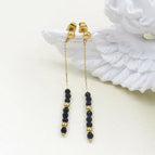 Black agate / 18K