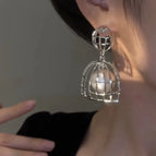 54# Birdcage Pearl Earrings