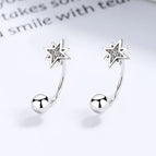 White gold/pair (C-shaped) / 925 Silver