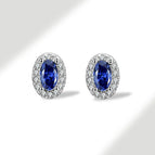Sapphire Blue [September] White Gold Color / 925 Silver